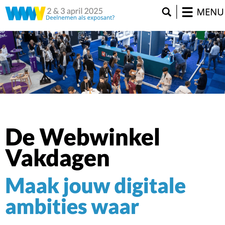 Website Webwinkel Vakdagen